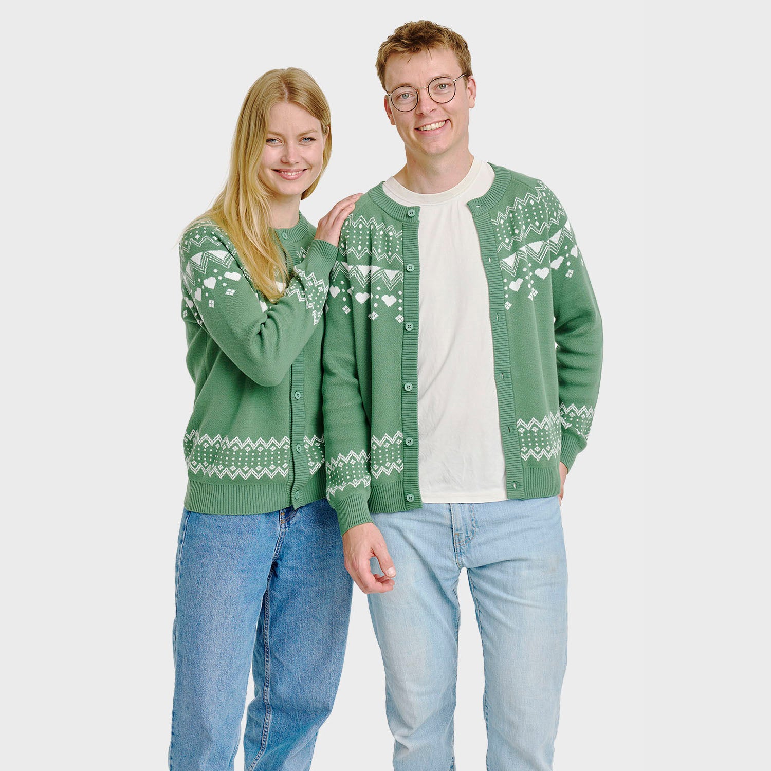 Den simple julecardigan - Herre